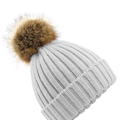 Show details for Beechfield Fur Pom Pom Chunky Beanies