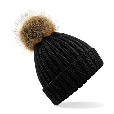 Show details for Beechfield Fur Pom Pom Chunky Beanies