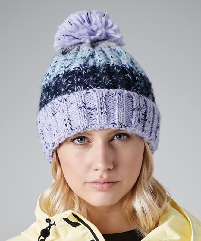 Show details for Beechfield Corkscrew Pom Pom Chunky Beanies