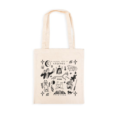 Show details for DEAL! Natural Screen Printed Tote Bags