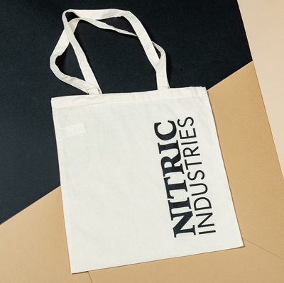 Show details for Natural Screen Printed Tote Bags