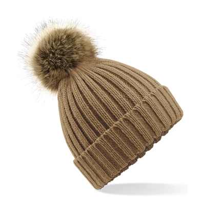 Show details for Beechfield Fur Pom Pom Chunky Beanies