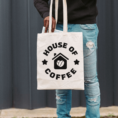 Show details for DEAL! Natural Screen Printed Tote Bags