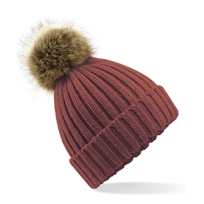Show details for Beechfield Fur Pom Pom Chunky Beanies