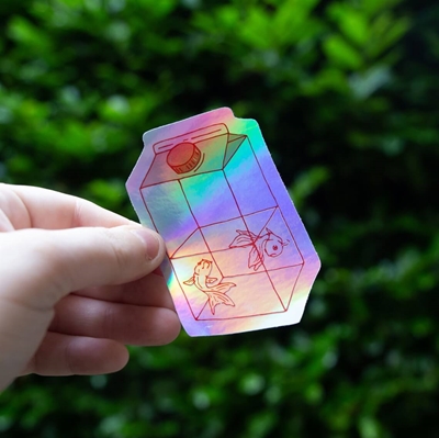 Show details for Holographic Rainbow Vinyl Stickers