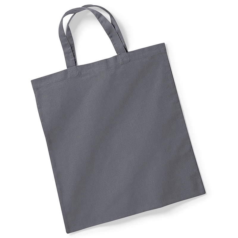 Show details for Screen Printed Short Handle Tote Bags