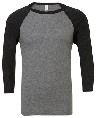 Show details for Bella & Canvas Tri-Blend Baseball T-Shirts