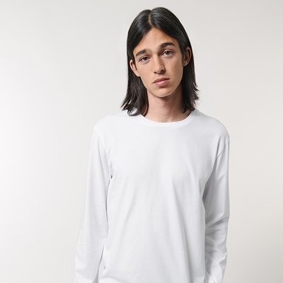 Show details for Custom Screen Printed Stanley Stella Shuffler Organic Long-sleeve Round Neck T-Shirts