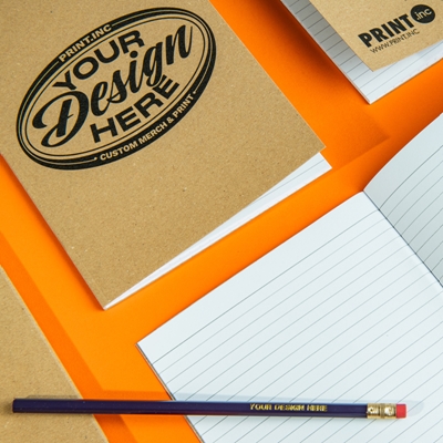 Show details for BUNDLE! 50 x A5 Custom Notebooks & Pencils