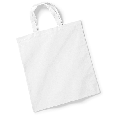 Show details for Screen Printed Short Handle Tote Bags