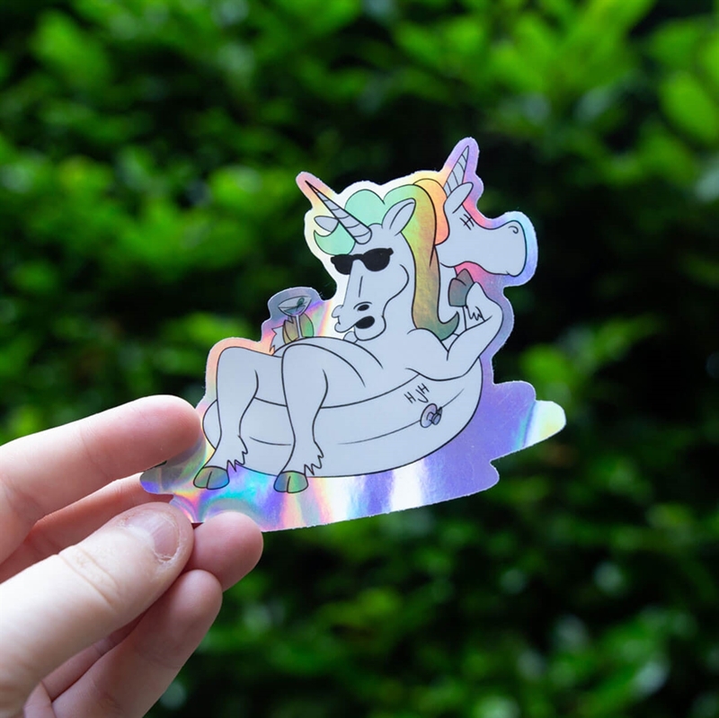 Picture of Holographic Rainbow Vinyl Stickers