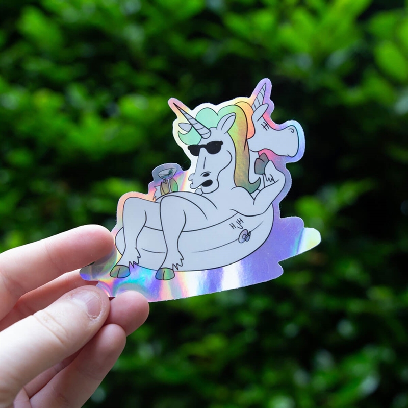 Show details for Holographic Rainbow Vinyl Stickers