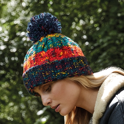 Show details for Beechfield Corkscrew Pom Pom Chunky Beanies