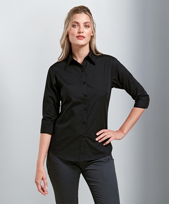 Show details for Premier Women's 3/4 Sleeve Poplin Blouse
