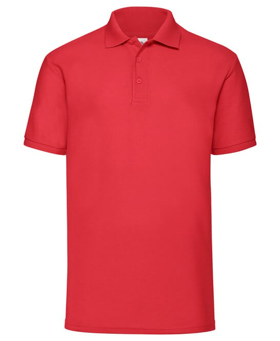 Red polo shirt